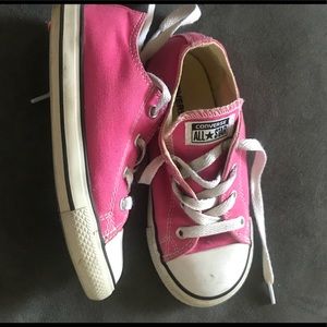 Hot pink girls converse